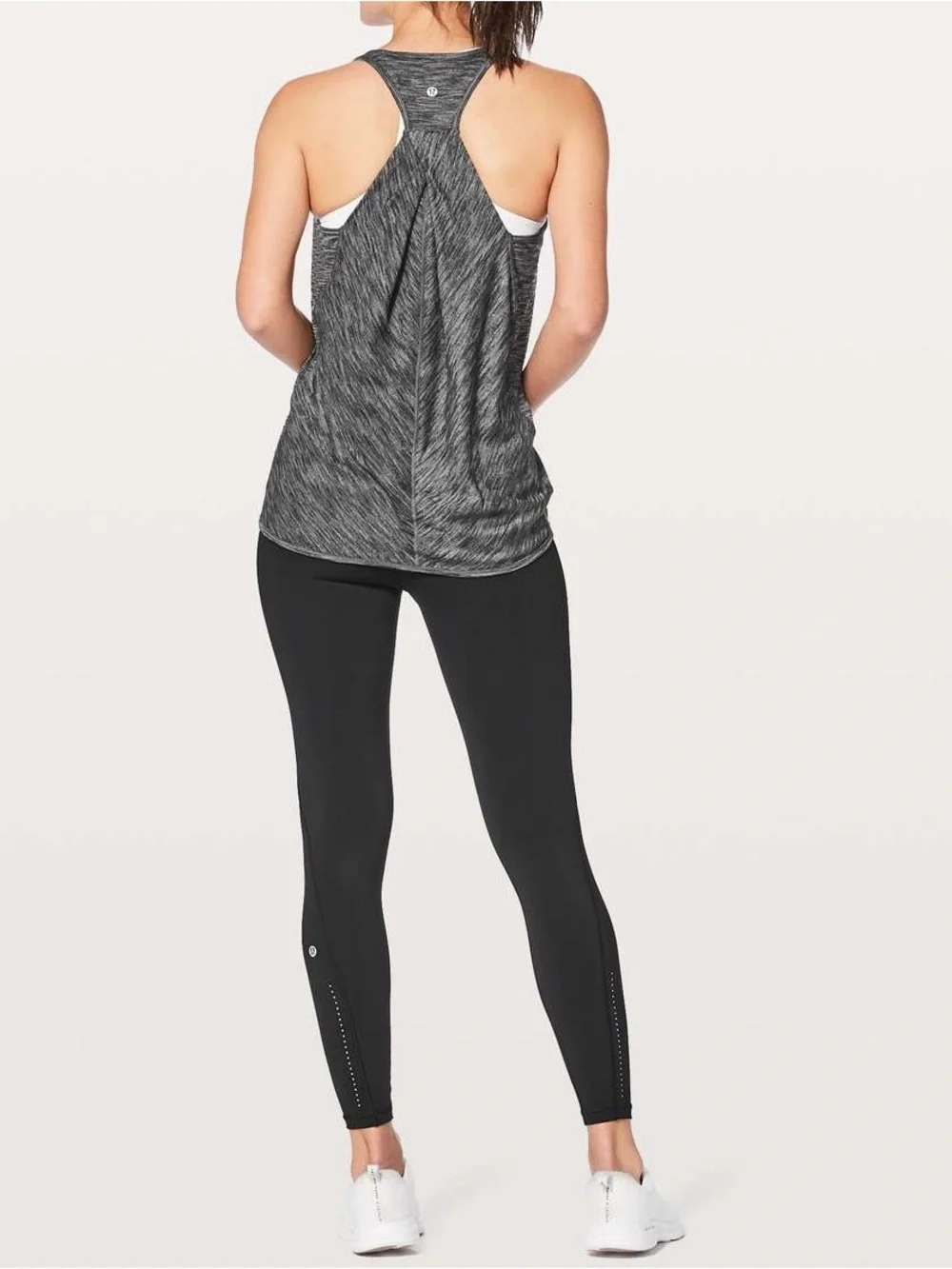 lululemon athletica Heather Black Racerback Tank